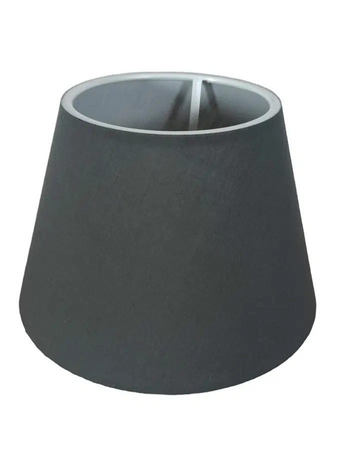 Abajur Başlığı Hazır Şapka Antrasit Kumaş