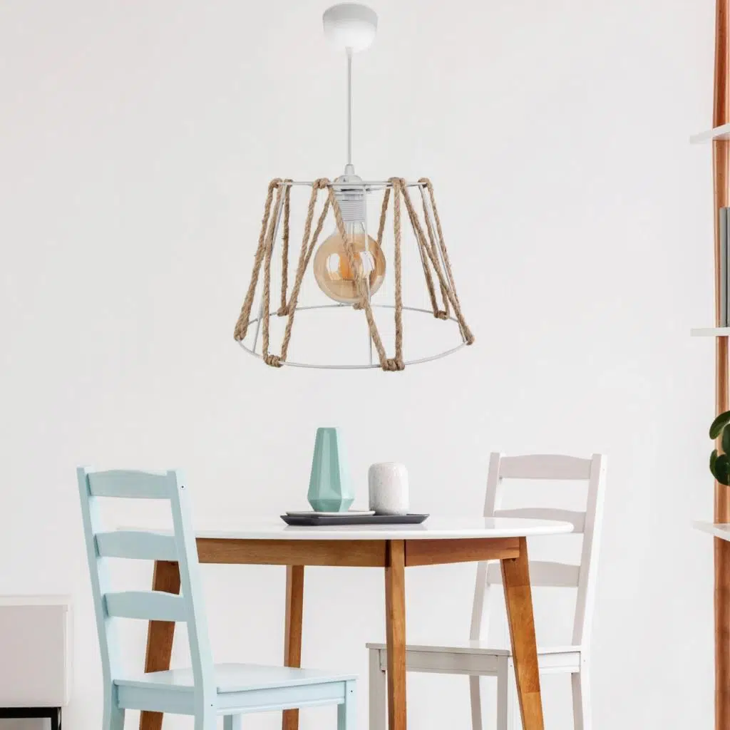 Cabo Otantik Halatlı Avize Beyaz Metal Sarkıt