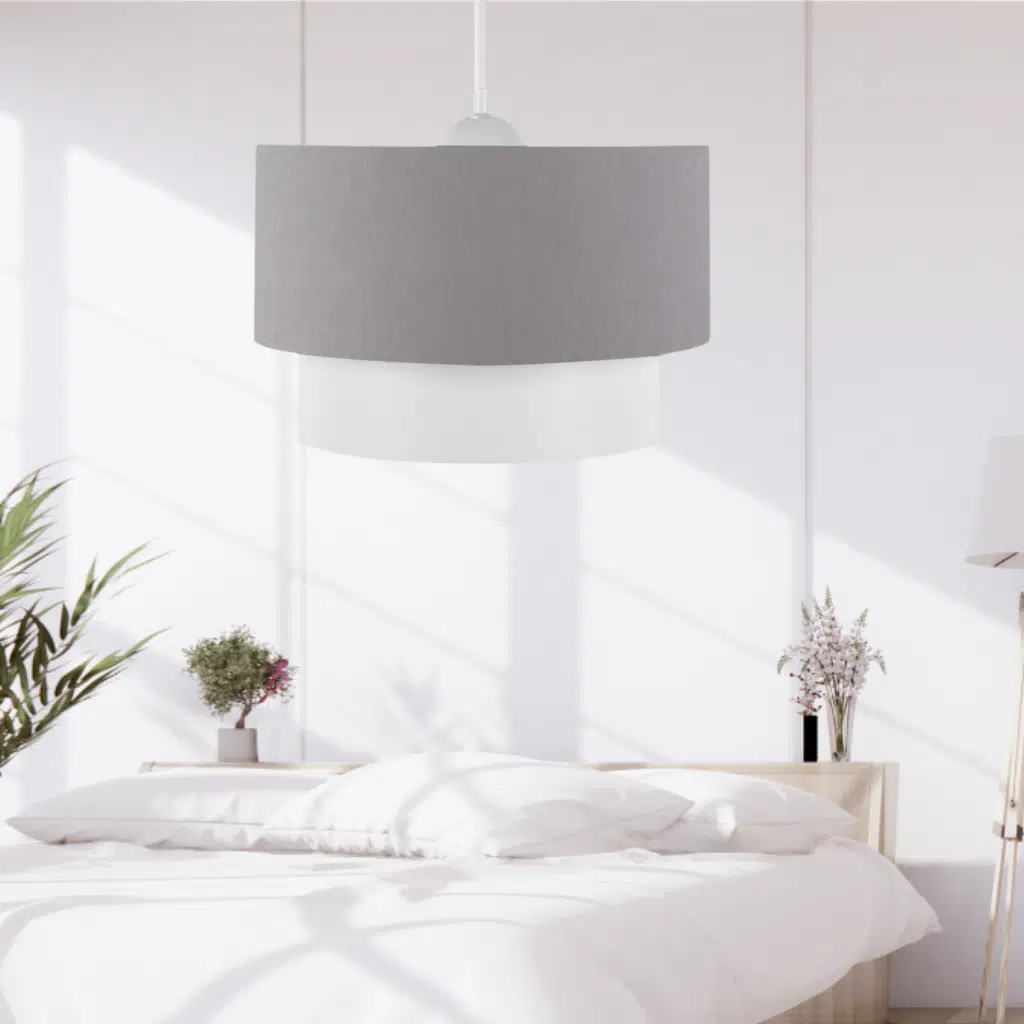 Pasta Tekli Sarkıt Antrasit Renk Yatak Odası Oturma Odası Kumaş Avize 