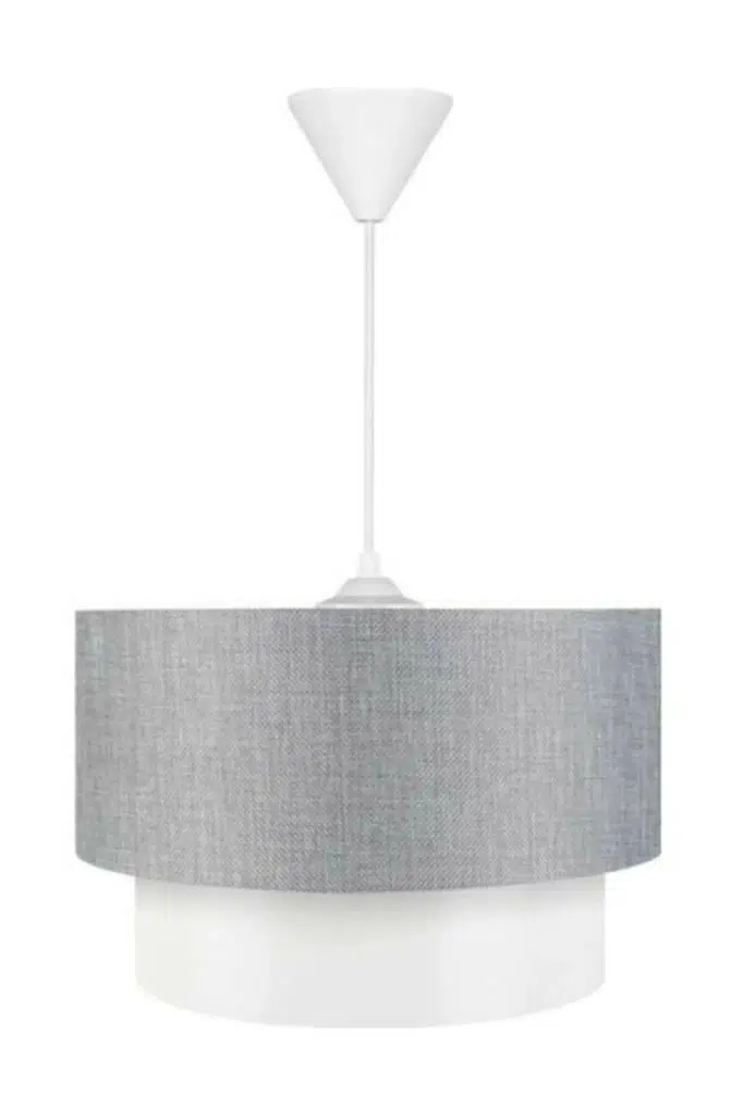 Pasta Tekli Avize Dokuma Kırçıllı Gri Sarkıt Salon Yatak Odası Çocuk Odası Avize