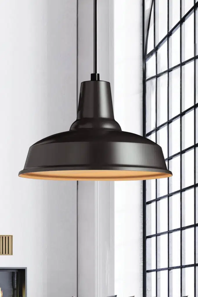 Grand Siyah Metal Tekli Avize Sarkıt Salon Mutfak Ofis Cafe Butik Lamba Aydınlatma Avizeler