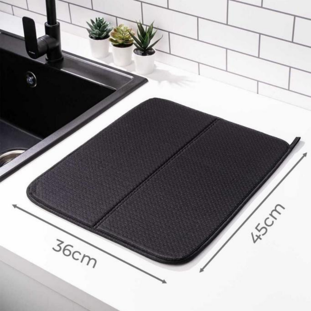 Mikrotex Bulaşık Matı Süper Emici Bulaşık Kurutma Matı 45x36cm Tezgah Üstü Bulaşık Matı Siyah Mikrotex Bulaşık Matı Süper Emici Bulaşık Kurutma Matı 45x36cm Tezgah Üstü Bulaşık Matı Siyah