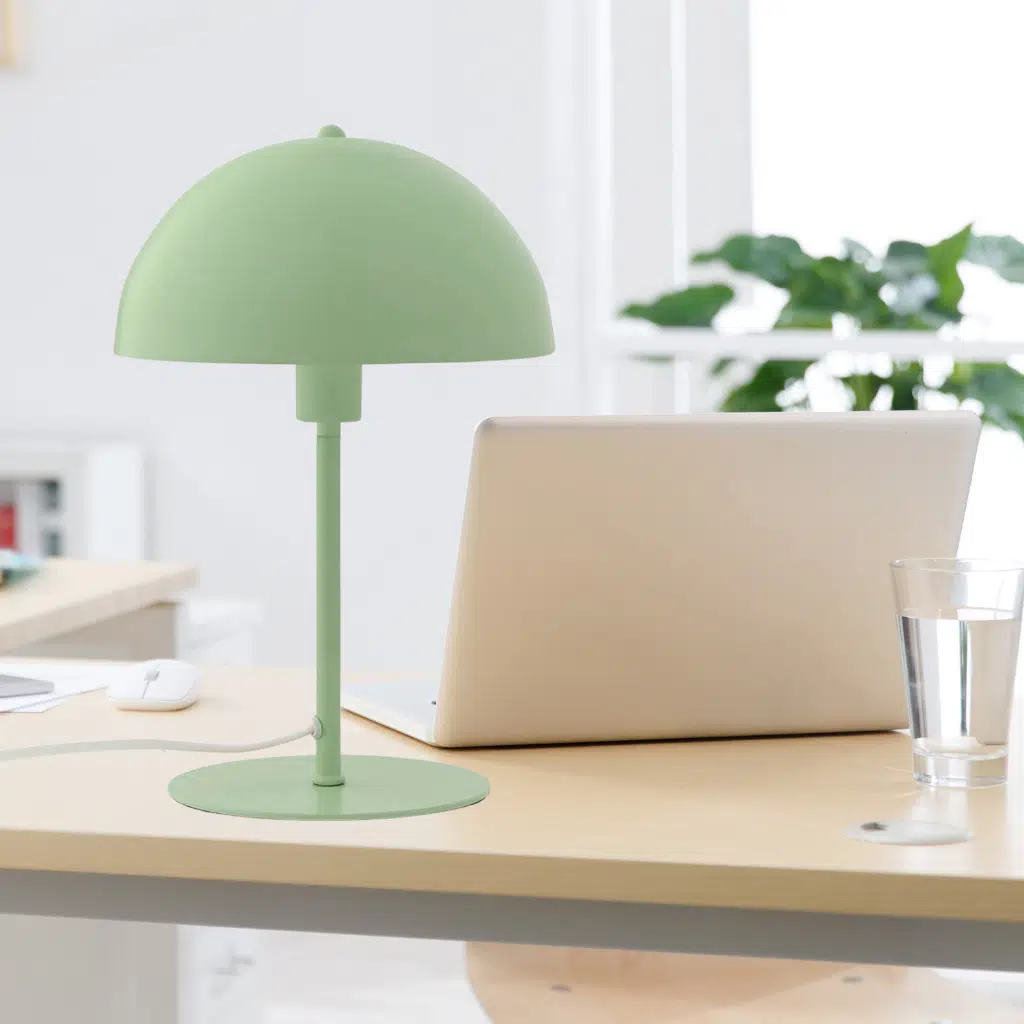 New Yorker Metal Masa Lambası Mantar Başlık Yeşil Abajur Çalışma Masası Lambası Banker