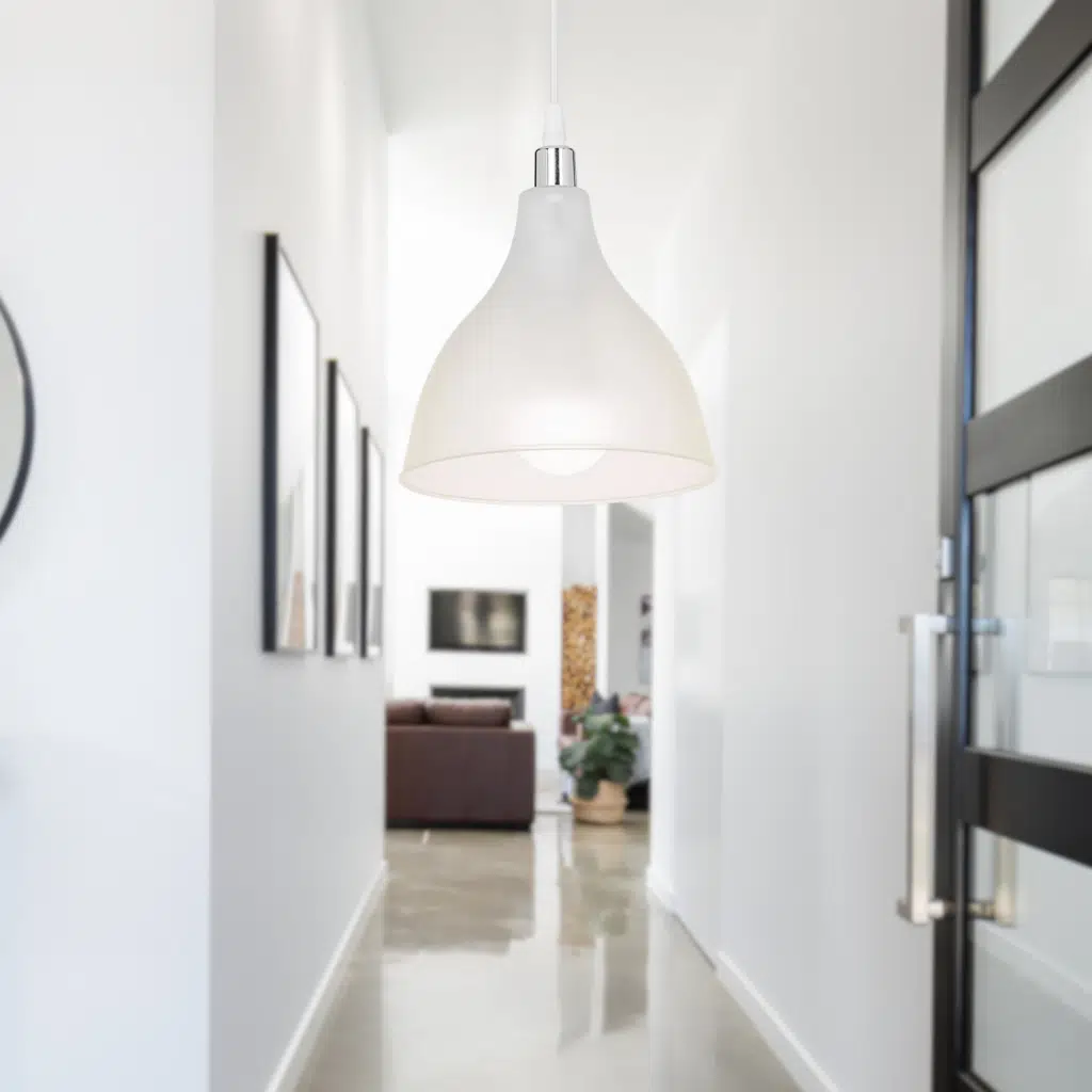 Solid Mika Tekli Tavan Sarkıt Avize Şeffaf Buzlu Mutfak Hol Cafe İşletme